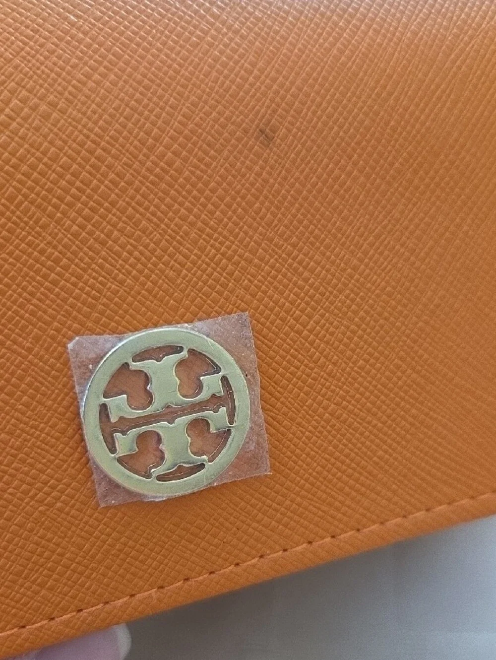 Tory Burch Bright Orange Saffiano Eyeglasses with Logo Medallion...EUC
